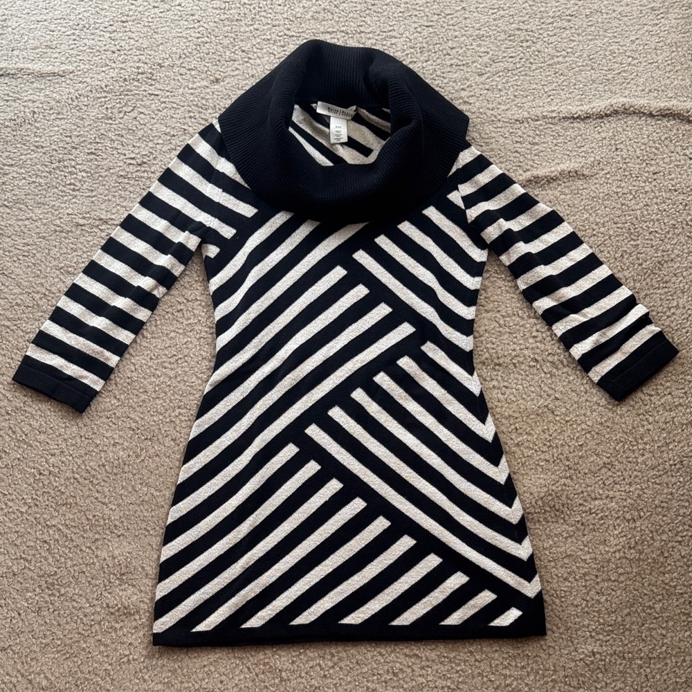 Striped Black and White Sweater Tunic